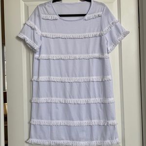 SHEIN Fringe Detail Tunic Dress